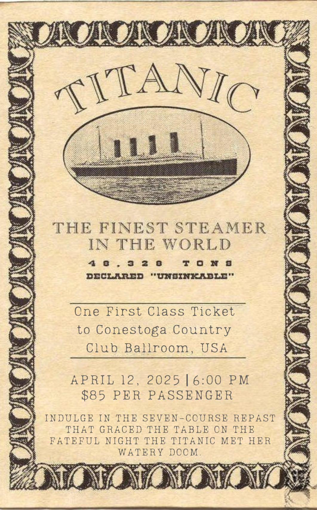 Titanic Event Flyer